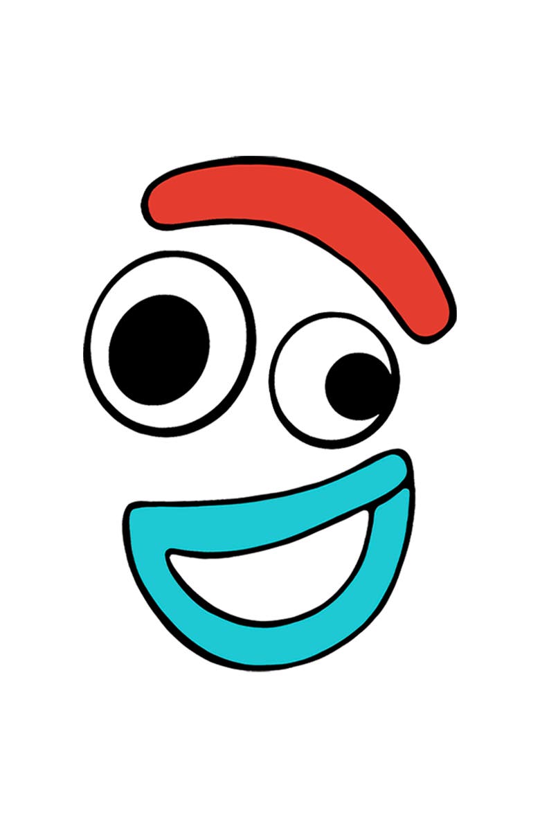 Toy Story Boy's Toy Story Forky Smiling Face  Graphic T-Shirt, Alternate, color, White