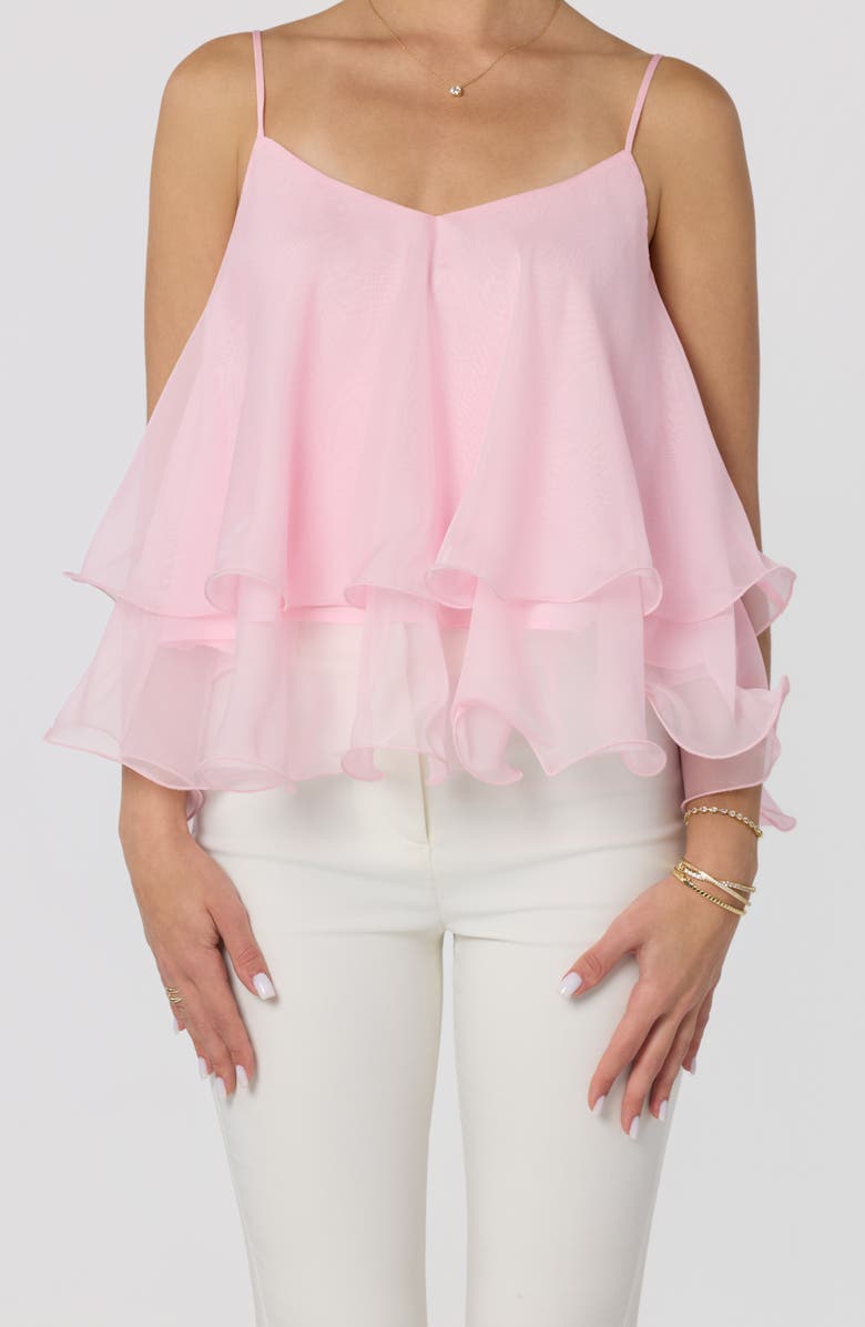 ASTR the Label Kira Tiered Babydoll Top, Alternate, color, Pink