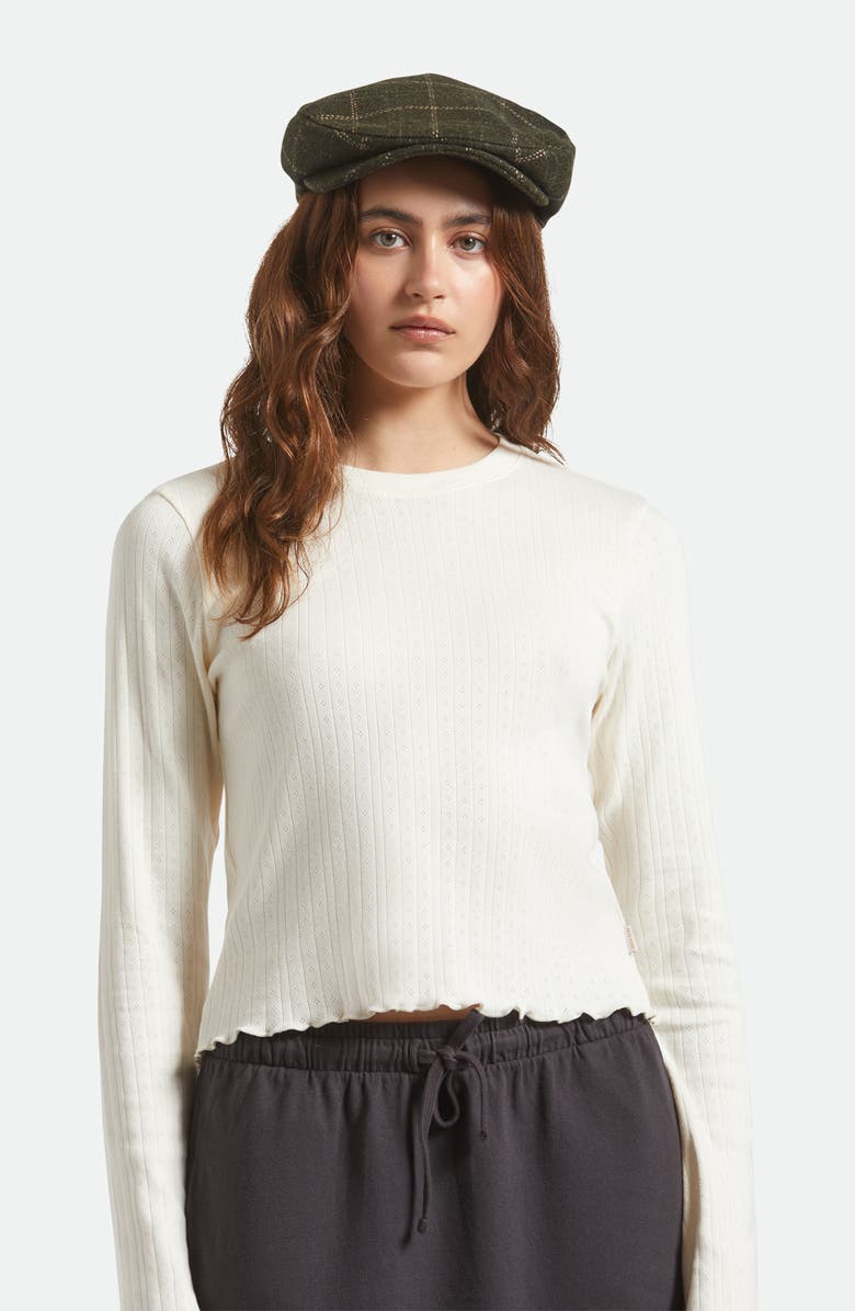 Brixton Barrel Driving Cap, Alternate, color, Moss/ Sand