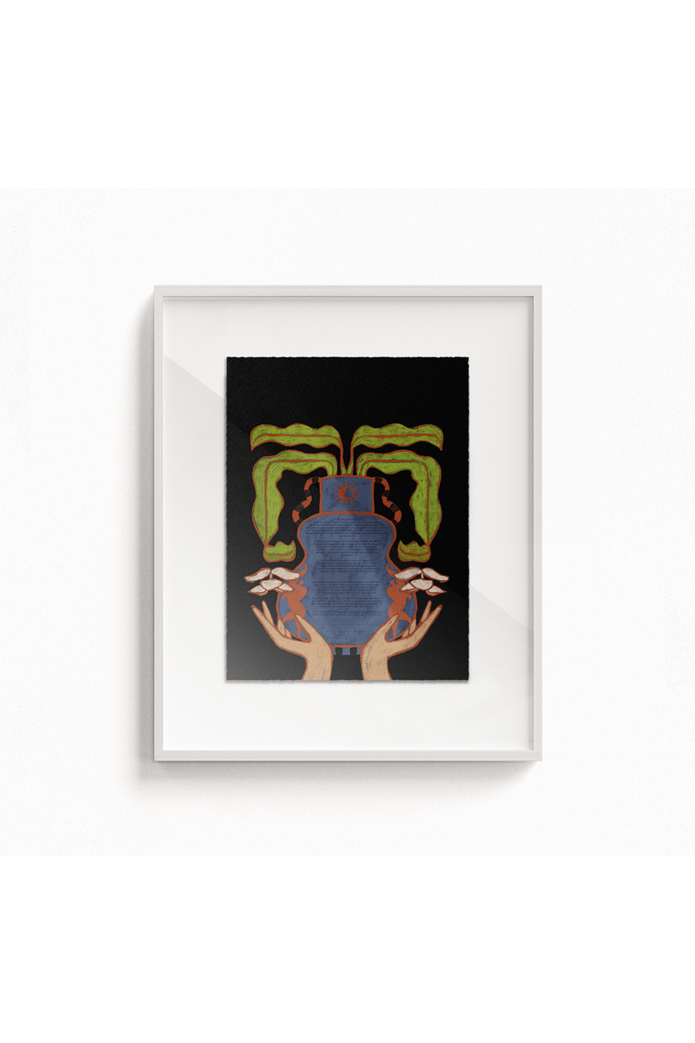 Full Cup Ketubah, Main, color, Black