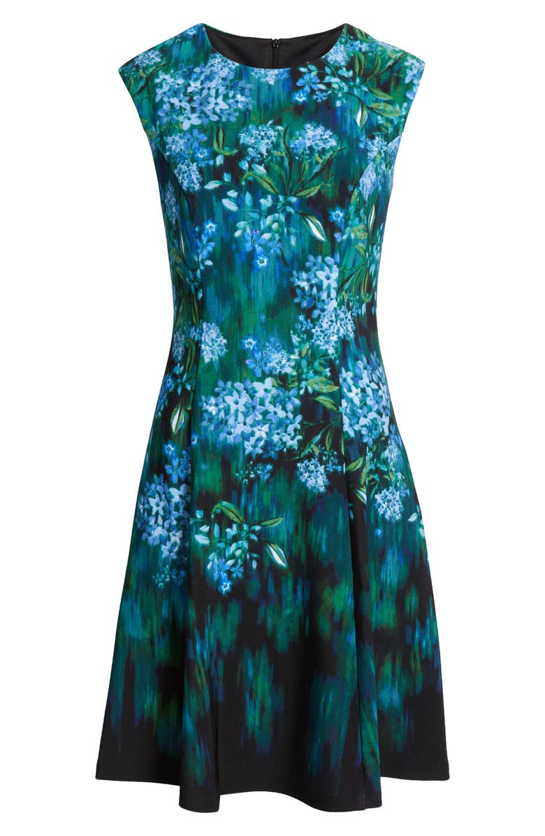 Connected Apparel Floral Sleeveless A-Line Dress, Alternate, color, 