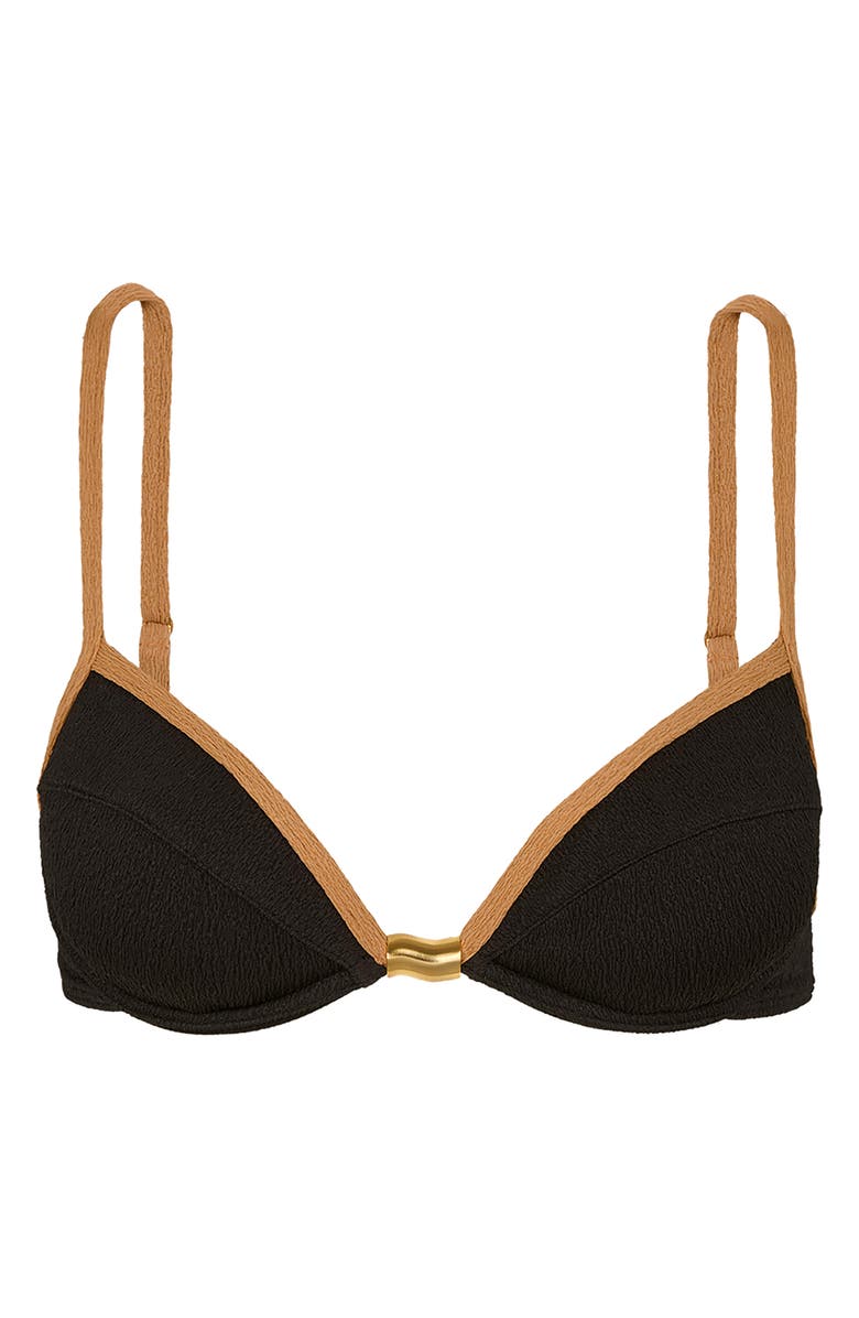 ViX Paula Hermanny Firenze Lily Lais Bikini Top, Alternate, color, Black