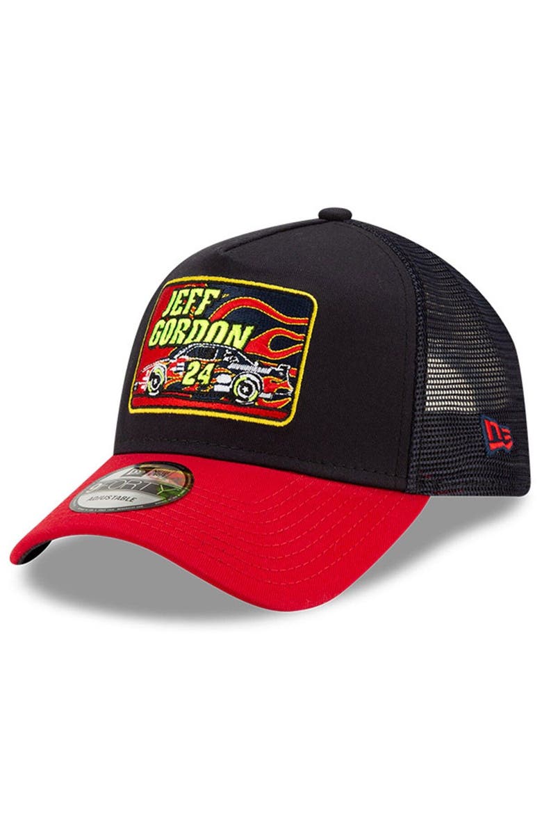 New Era Men's New Era Navy/Red Jeff Gordon Legends 9FORTY A-Frame Adjustable Trucker Hat, Main, color, 