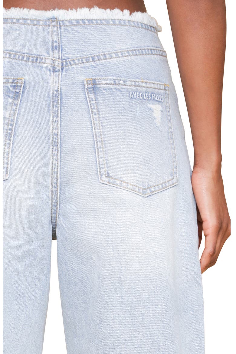 Raw Waist Denim Shorts, Alternate, color, VOYAGEURS WASH