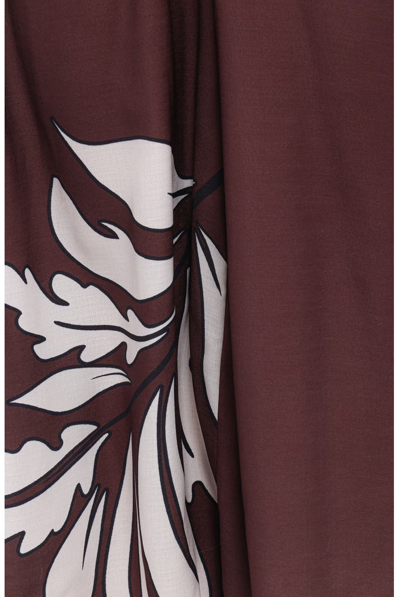Delfina Sleeveless Wide Leg Linen Blend Jumpsuit, Alternate, color, BROWN PALM