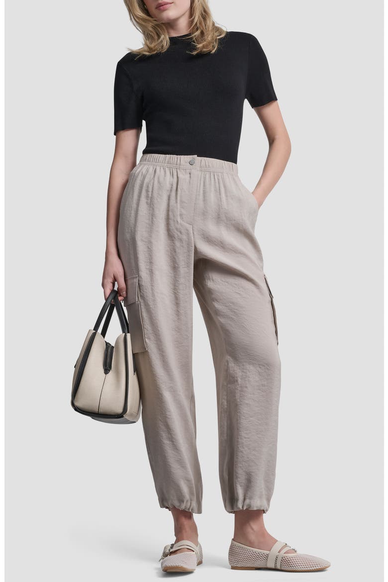 Sueded Fuji Cargo Pants, Alternate, color, PEBBLE