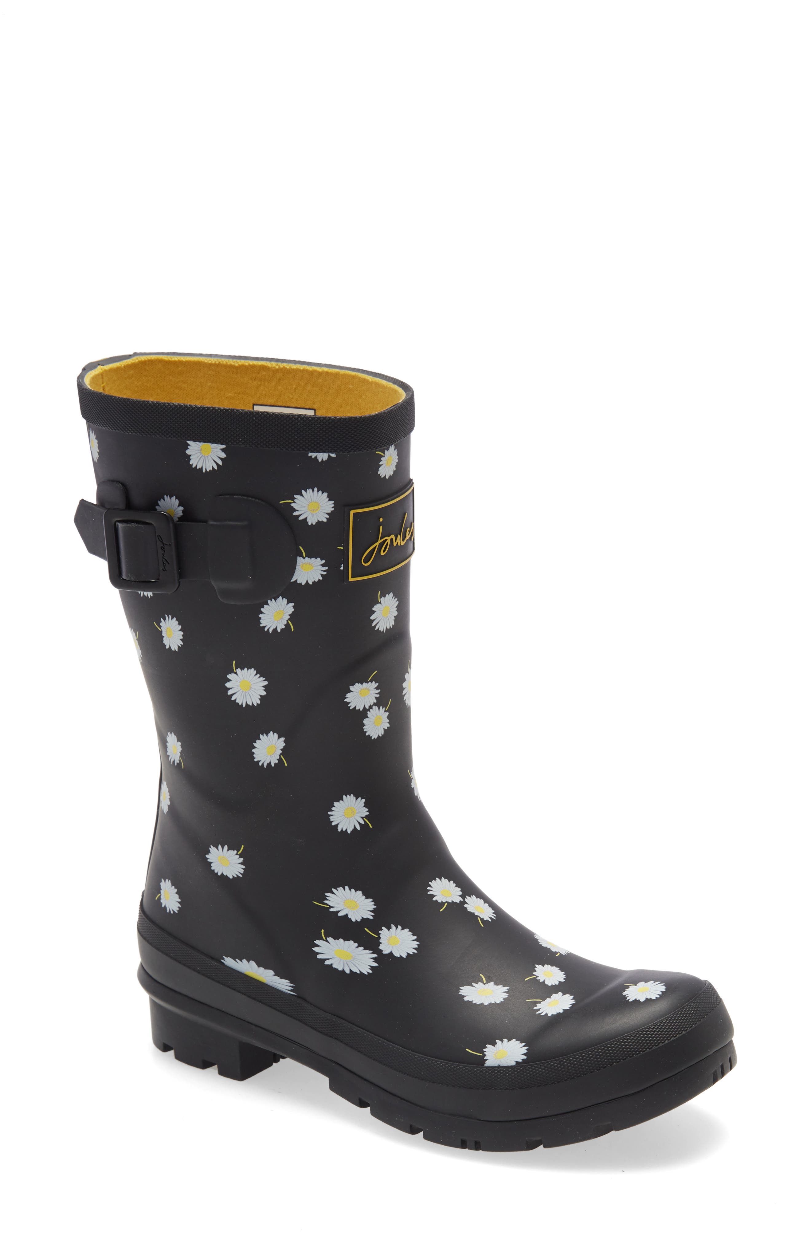 Joules Molly Floral Print Welly Waterproof Rain Boot, Main, color, 