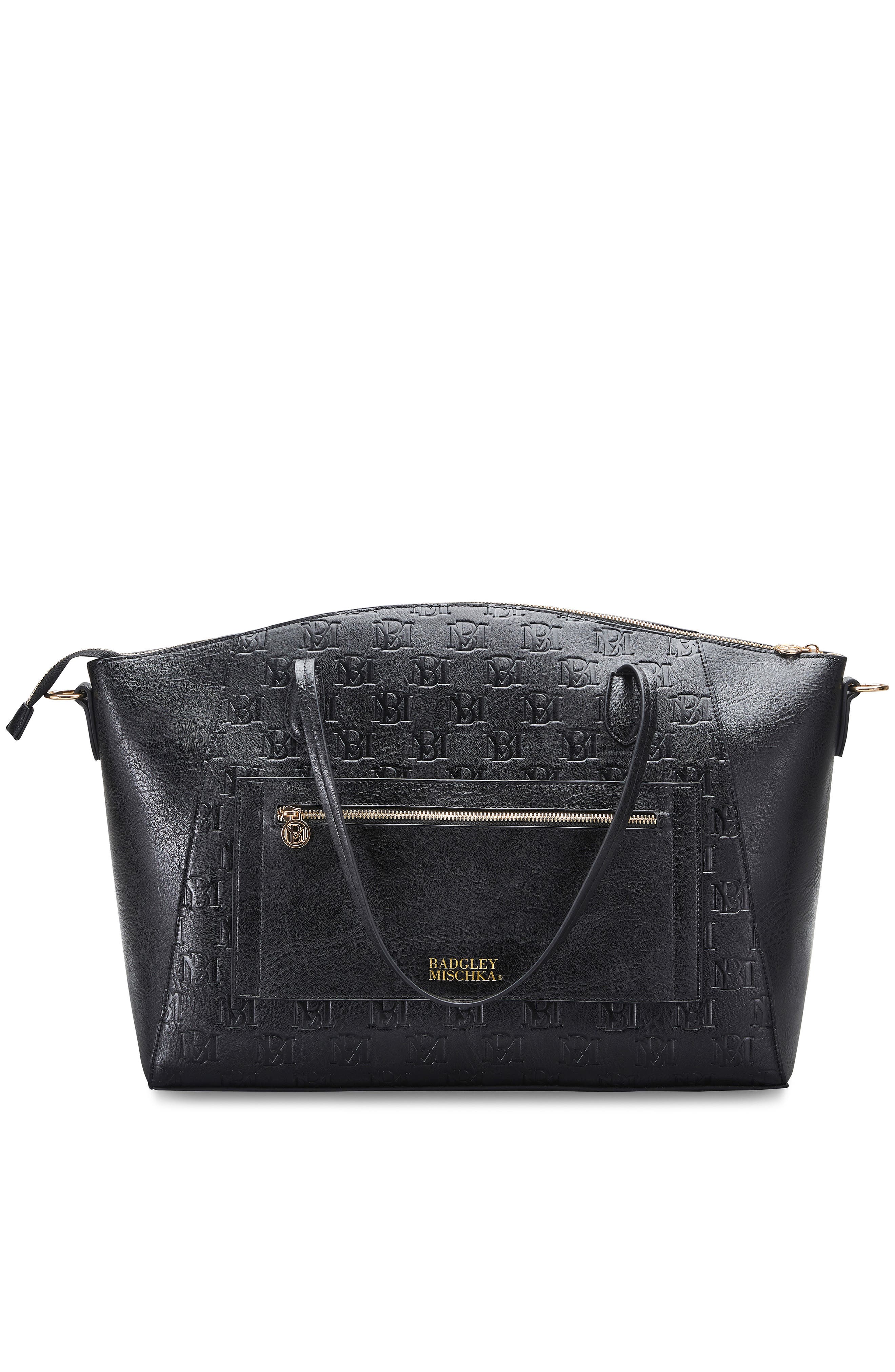 BADGLEY MISCHKA Caroline Vegan Leather Weekender Duffel Bag, Alternate, color, 