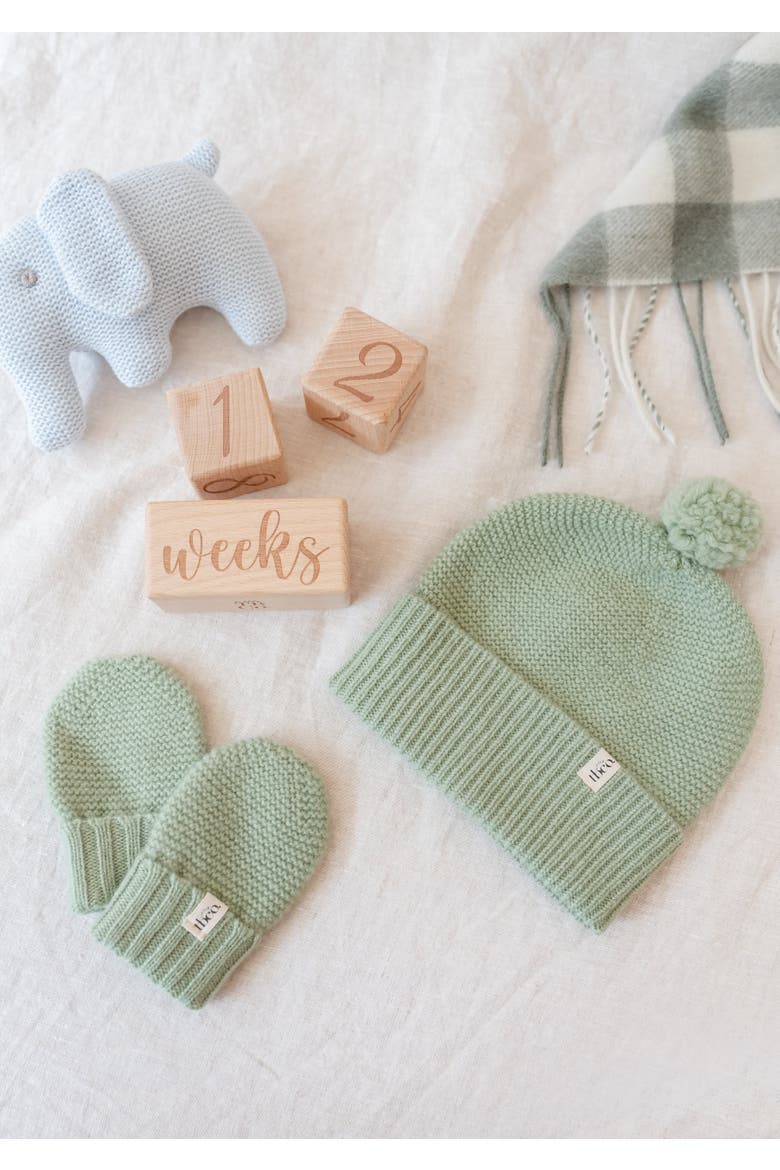 Merino Wool Baby Beanie, Alternate, color, Pistachio