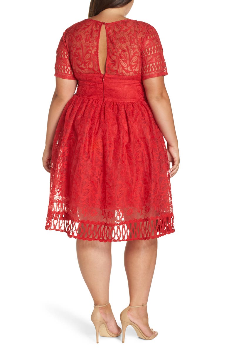 Chi Chi London Crochet Dress, Alternate, color, 