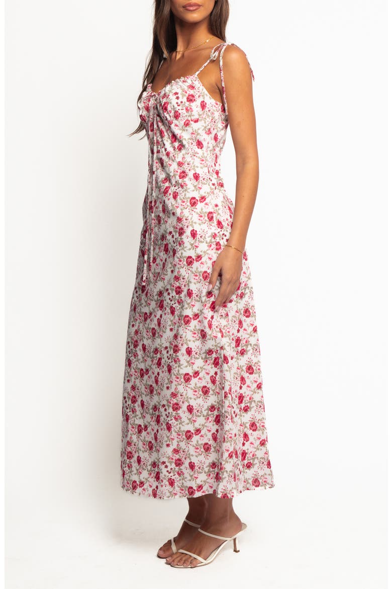 Imelda Tie Strap Midi Dress, Alternate, color, ROSE PRINT