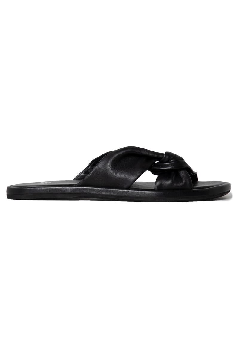 PAIGE Dana Twist Slide Sandal, Alternate, color, Black