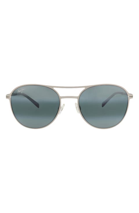 53mm Polarized Bi-Gradient Aviator Sunglasses