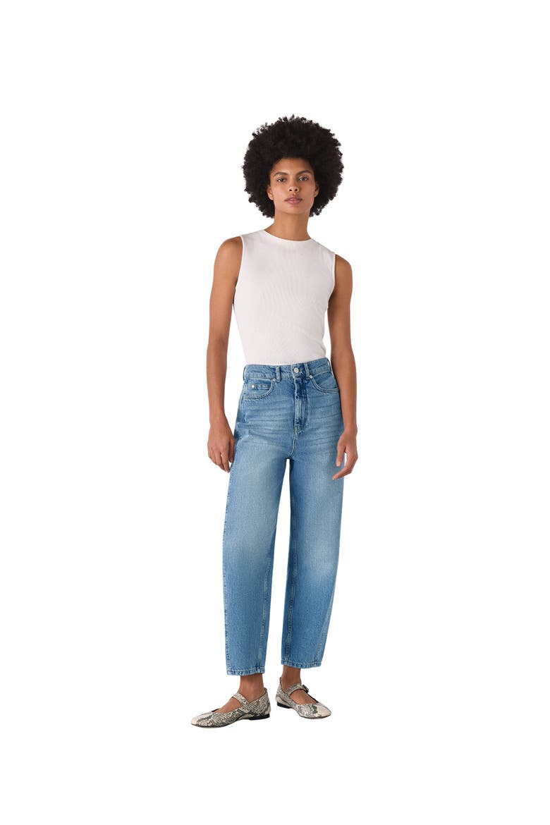 Authentic Barrel Leg Jean, Alternate, color, Light Wash