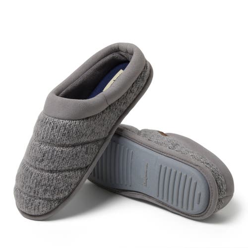 Dearfoams Asher Marled Knit Clog Slipper In Grey