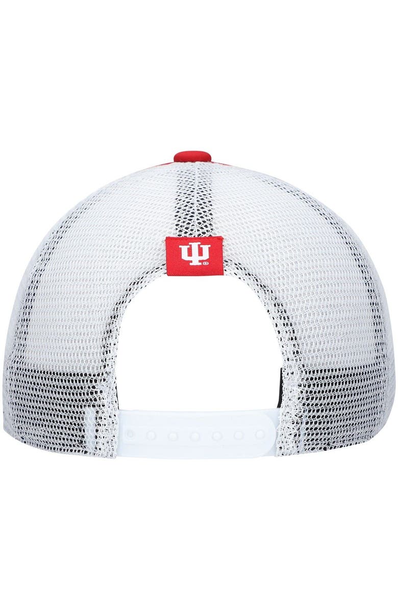 adidas Men's adidas Crimson/White Indiana Hoosiers Wave Foam Trucker Snapback Hat, Alternate, color, Crimson