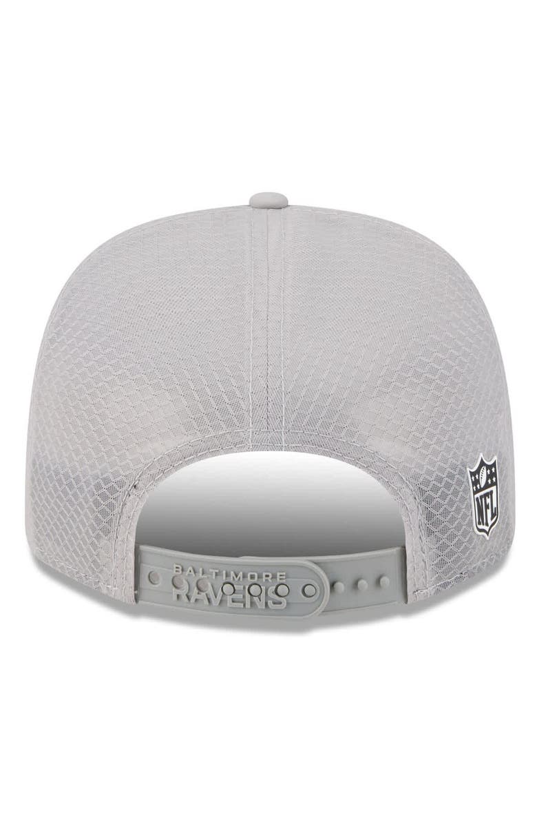 New Era Men's New Era Gray Baltimore Ravens 2025 Sideline  9SEVENTY Adjustable Trucker Hat, Alternate, color, Gray