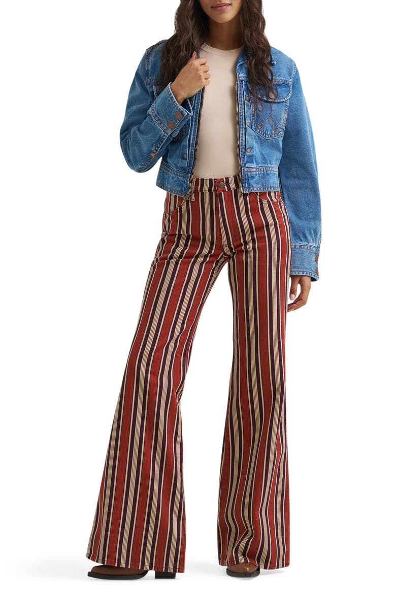 70s High Waist Flare Leg Jeans, Alternate, color, DESERT DISCO