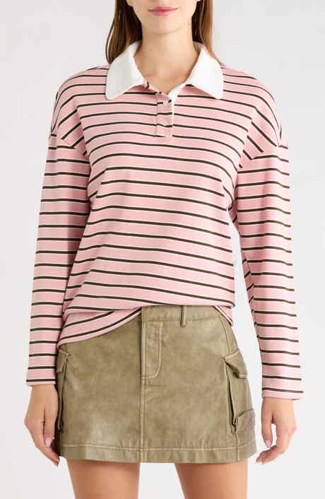 High Regard Striped Collared Jersey Sweater