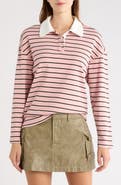 Princess Polly High Regard Striped Collared Jersey Sweater