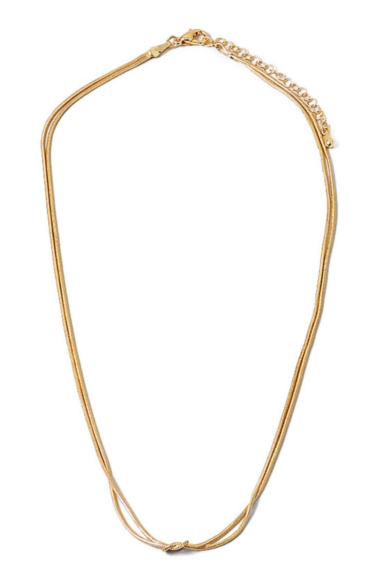 Erin McDermott Jewelry Double-Strand Love Knot Necklace, Main, color, Gold