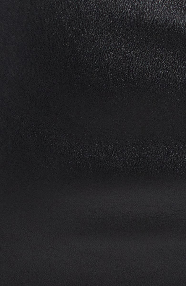 Michael Kors Collection Twist Front Leather Midi Dress, Alternate, color,