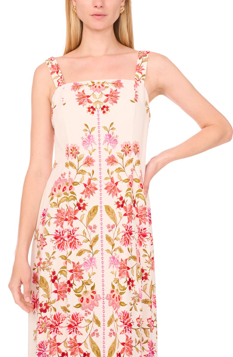 CeCe Embroidered Floral Midi Dress, Alternate, color, Corsage