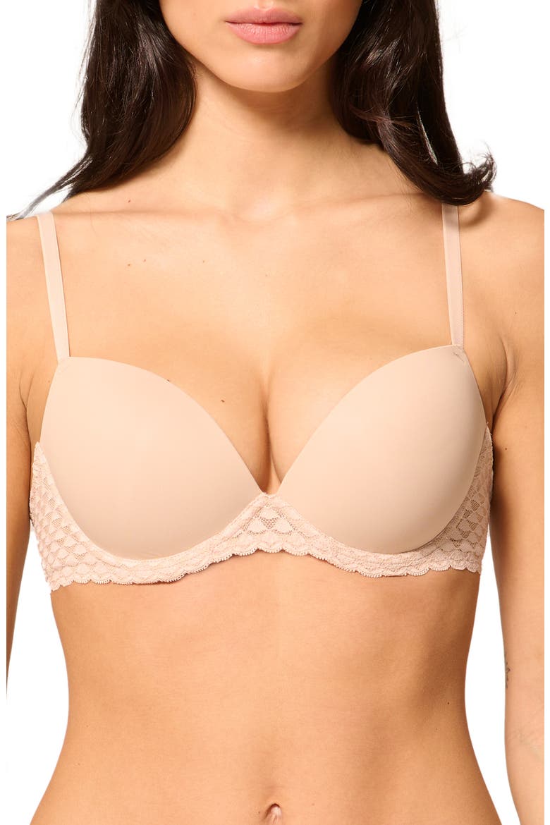 Subtile Underwire Push-Up Bra, Main, color, PEAU ROSE