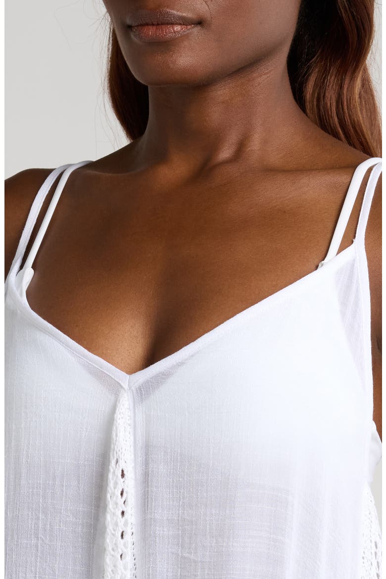Open Stitch Sleeveless Cover-Up Dress, Alternate, color, WHITE