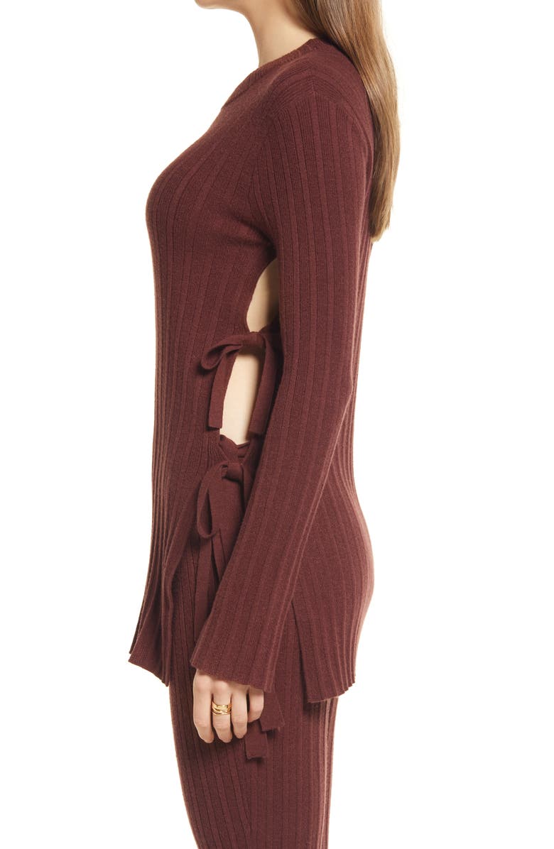 Open Edit Side Tie Sweater, Alternate, color,