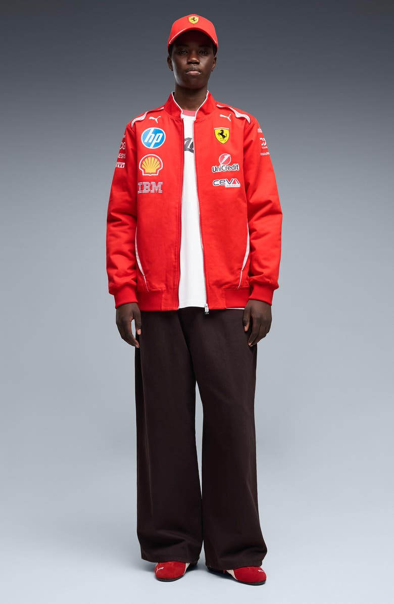 PUMA Scuderi Ferrari HP Replica Drivers Jacket, Alternate, color, Puma Red