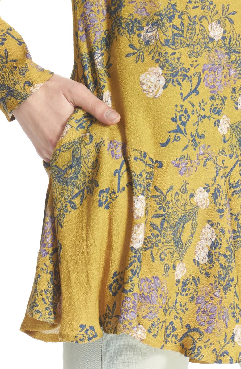 Free People 'Smooth Talker' Tunic Dress, Alternate, color, Gold Combo