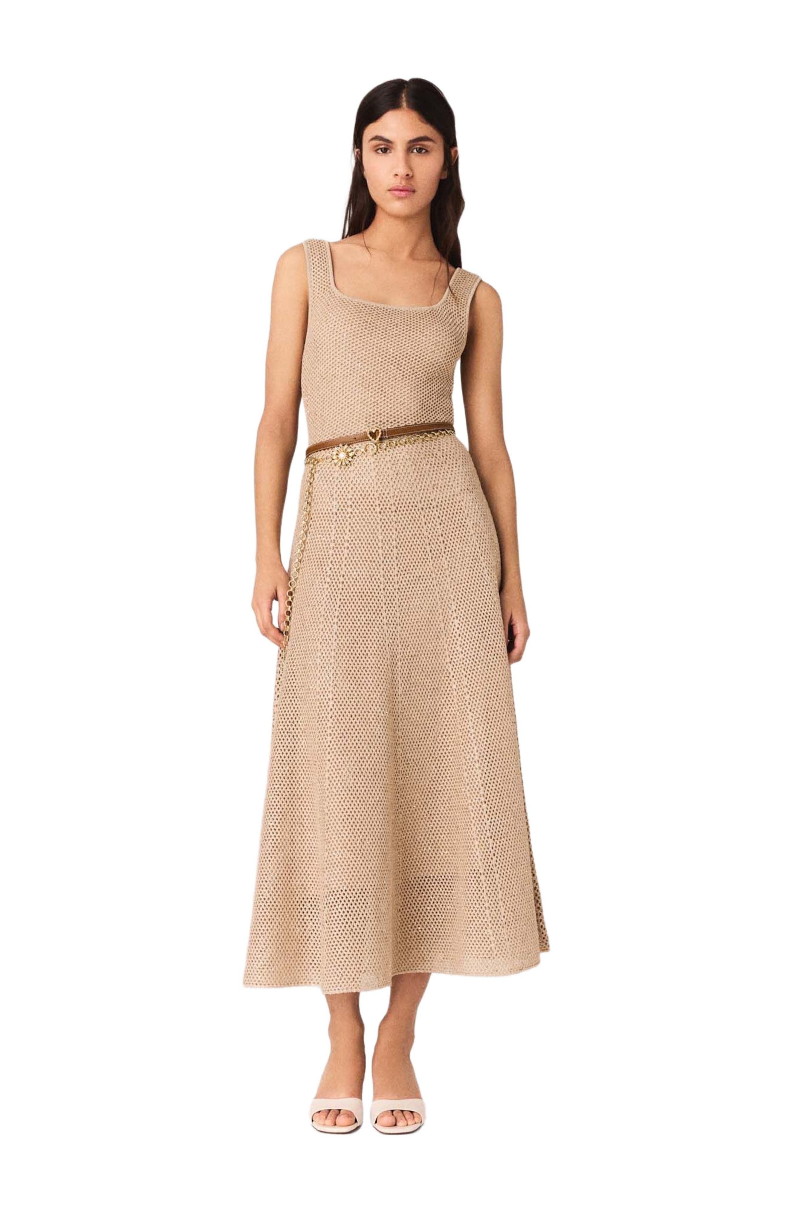 Rhinestone knit maxi dress