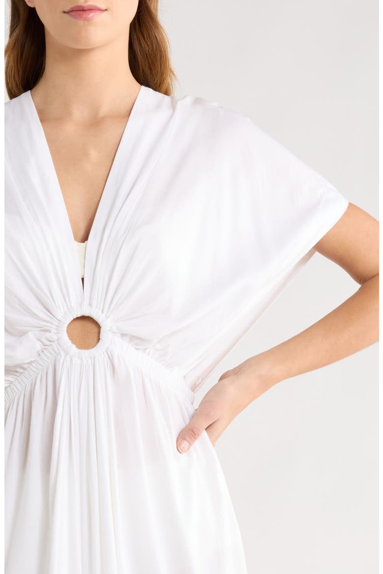 Ring Cover-Up Maxi Dress, Alternate, color, WHITE