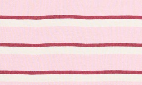 Topshop Stripe Cotton T-shirt In Pink