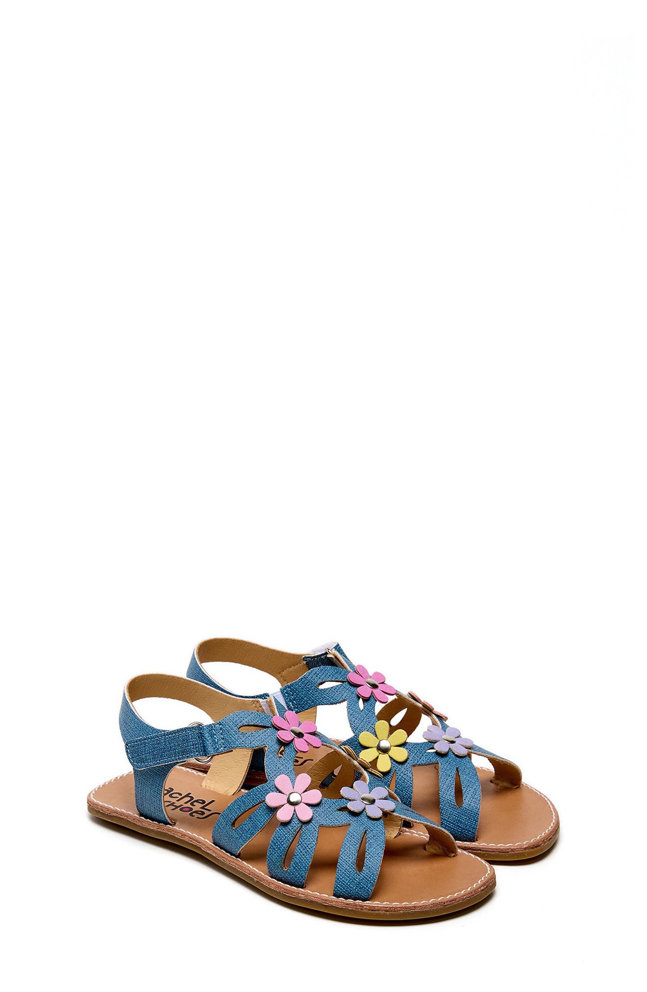 RACHEL SHOES Kids' Flower Play Sandal, Main, color, Denim/ Multi