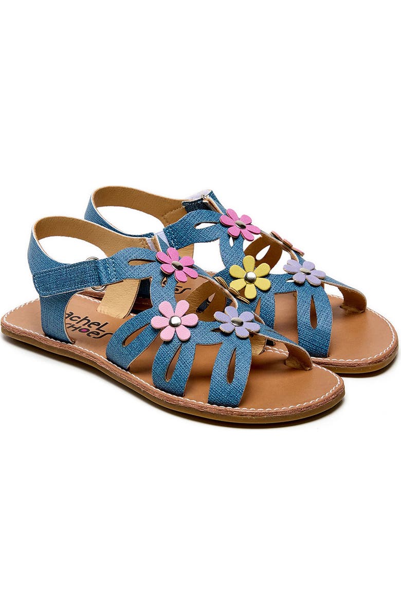 RACHEL SHOES Kids' Flower Play Sandal, Main, color, Denim/ Multi
