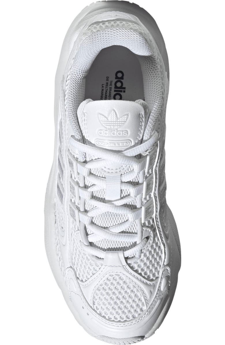 adidas Kids' Ozmillen Sneaker, Alternate, color, White/ White/ Black