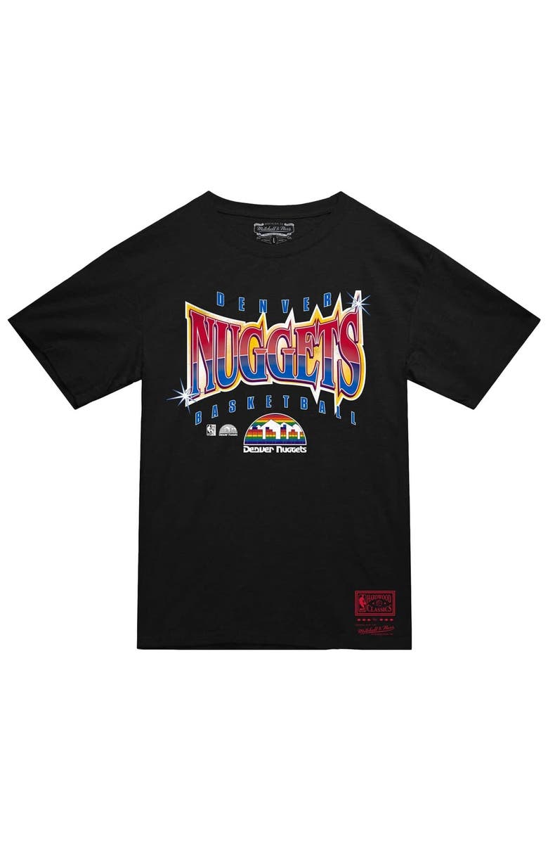 Mitchell & Ness Men's Mitchell & Ness  Black Denver Nuggets Worldwide Collection Glow Up T-Shirt, Alternate, color, Black