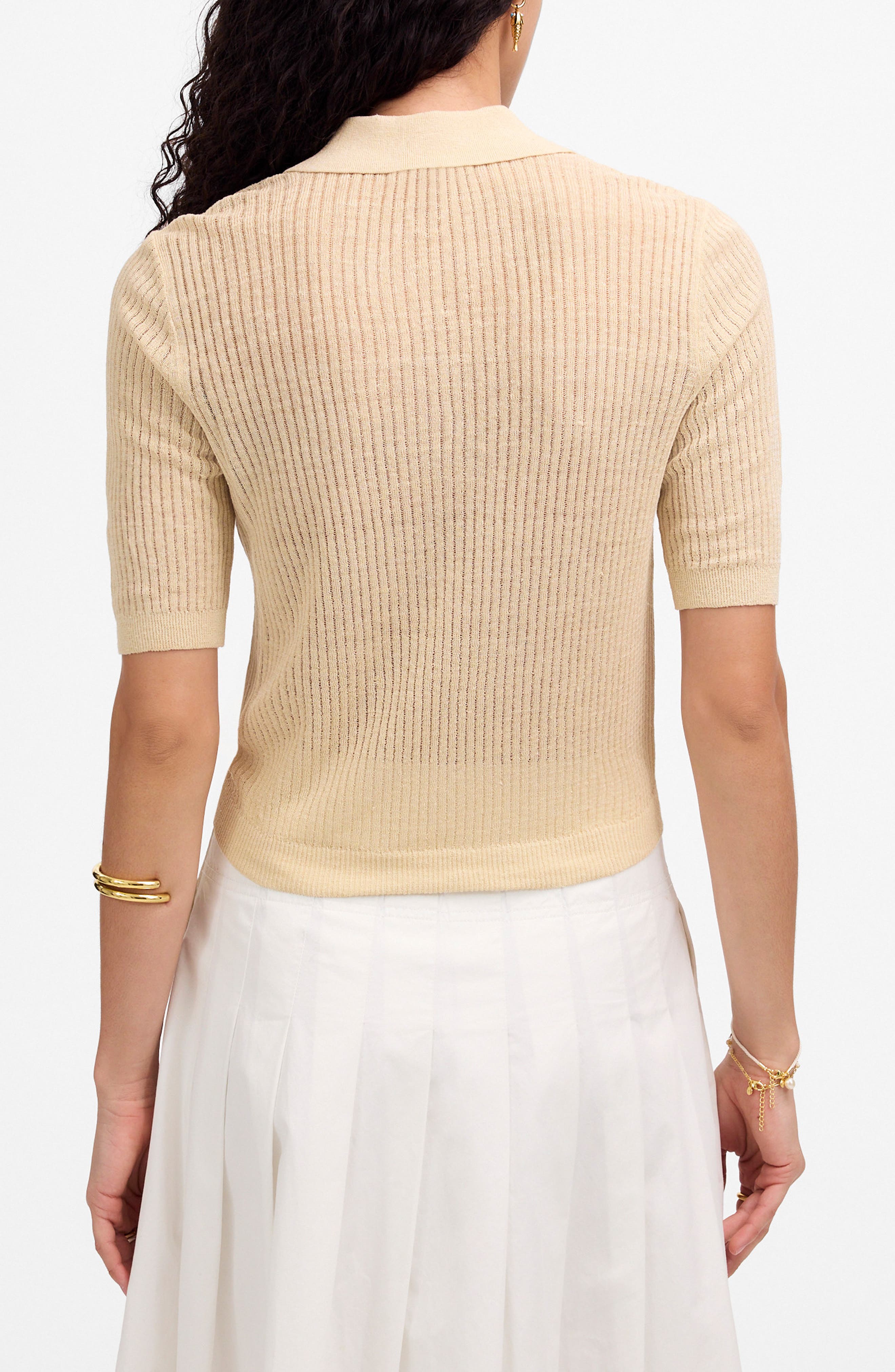 Short Sleeve Polo Sweater - image 2