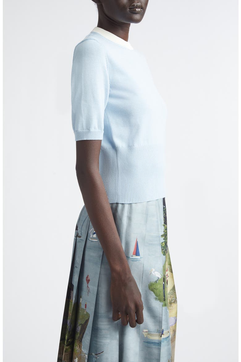 Hector Short Sleeve Sweater, Alternate, color, LIGHT BLUE