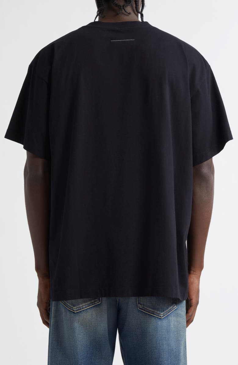 MM6 Maison Margiela Numeric Logo Patch T-Shirt, Alternate, color, Black