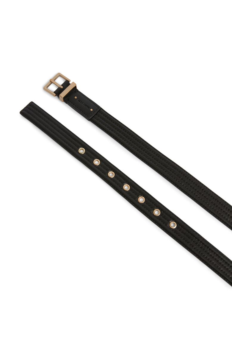 AllSaints Quilted Leather Belt, Alternate, color, 