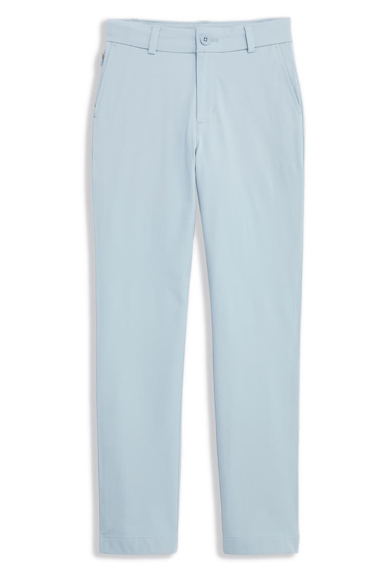 Kids' Flat Front Performance Chinos, Main, color, DEL MAR BLUE
