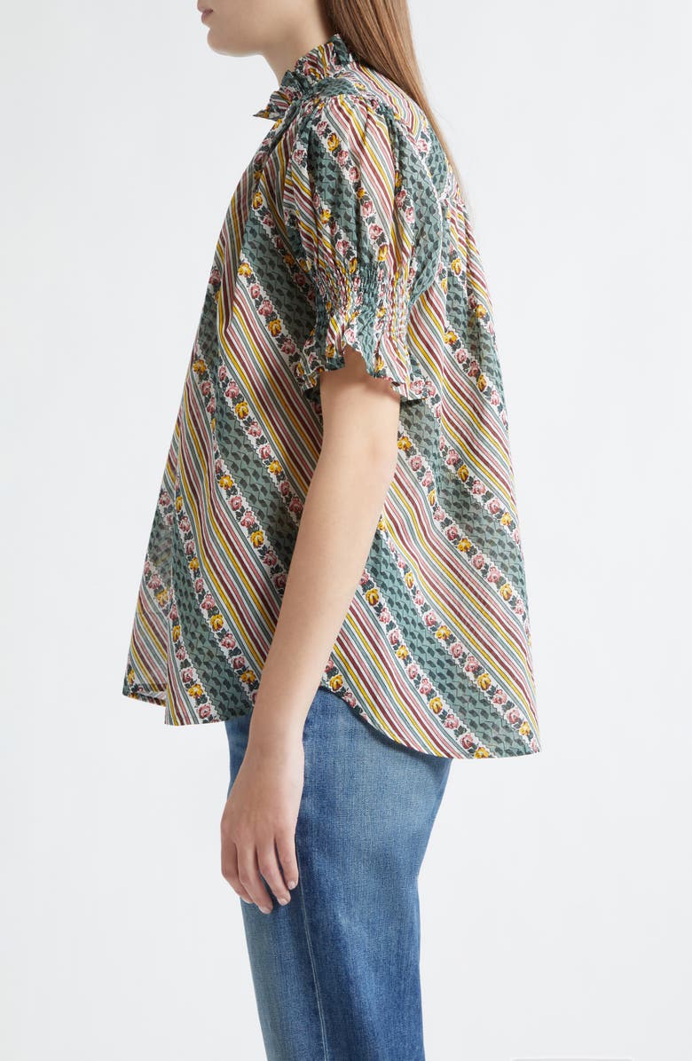 MILLE Marnie Floral Ruffle Top, Alternate, color, Rose Stripe