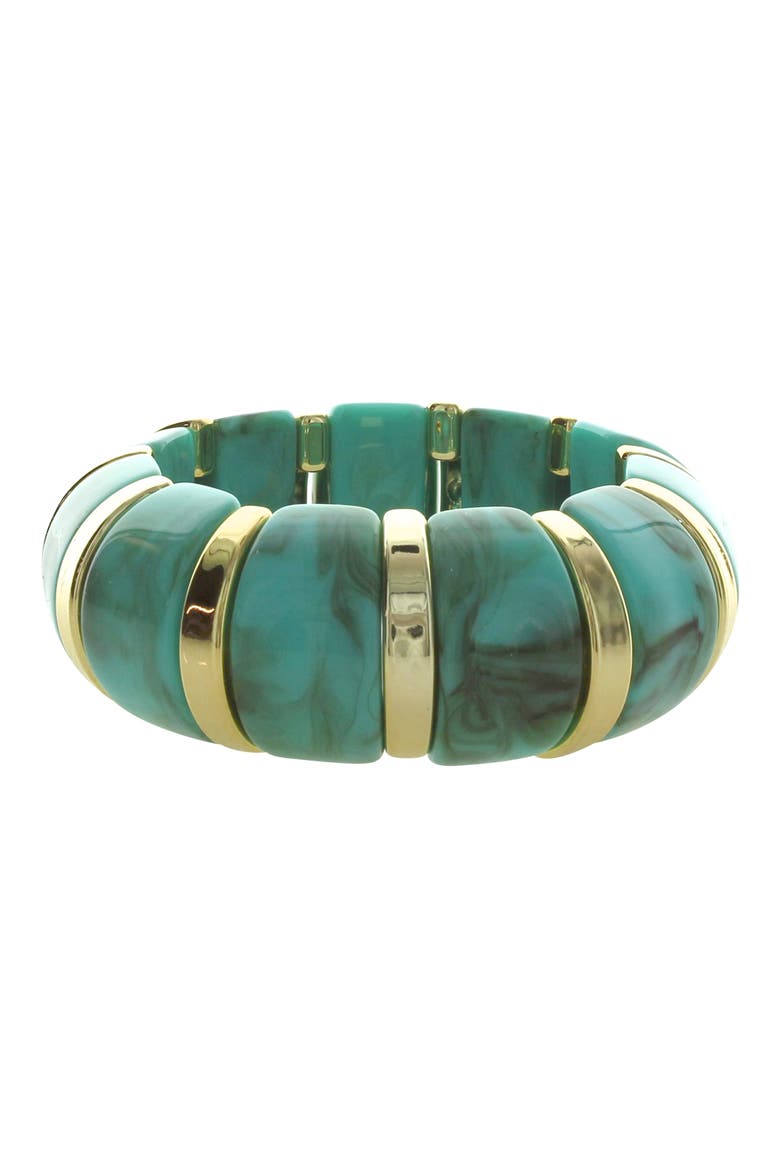 Kenze Boho Bangle Bracelet, Main, color, GOLD / TURQUOISE