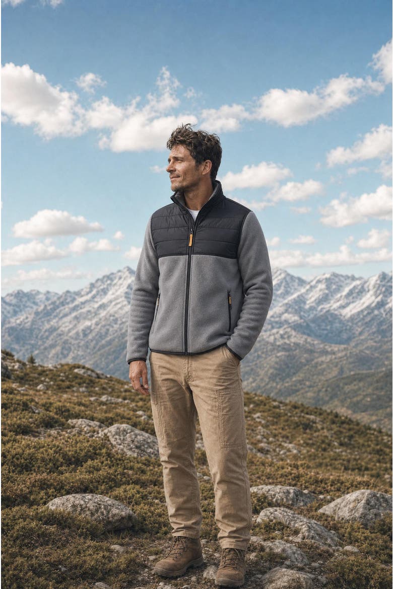 Micro Bonded Fleece Jacket, Alternate, color, Quiet Shade