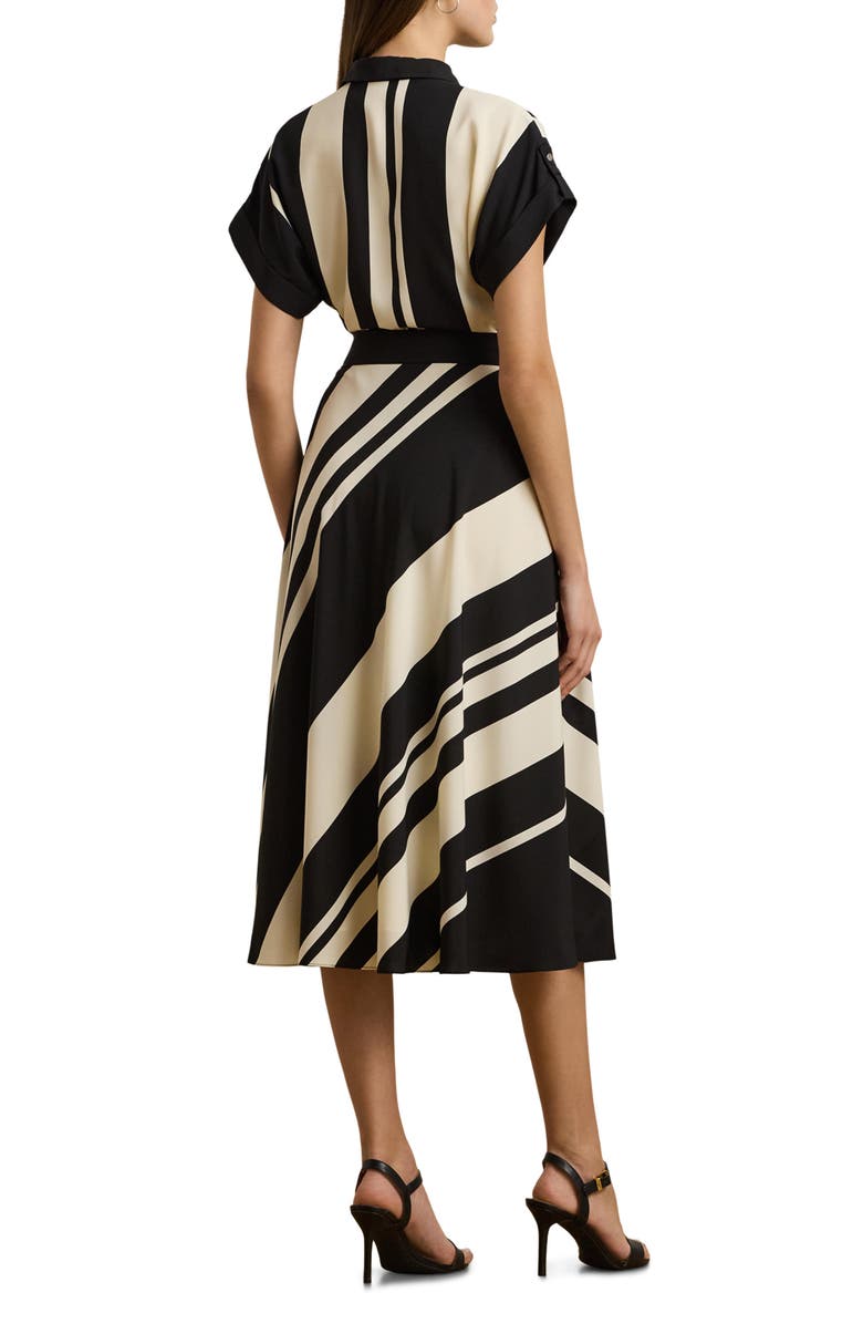 Lauren Ralph Lauren Short Sleeve Crepe Faux Wrap Dress, Alternate, color, 