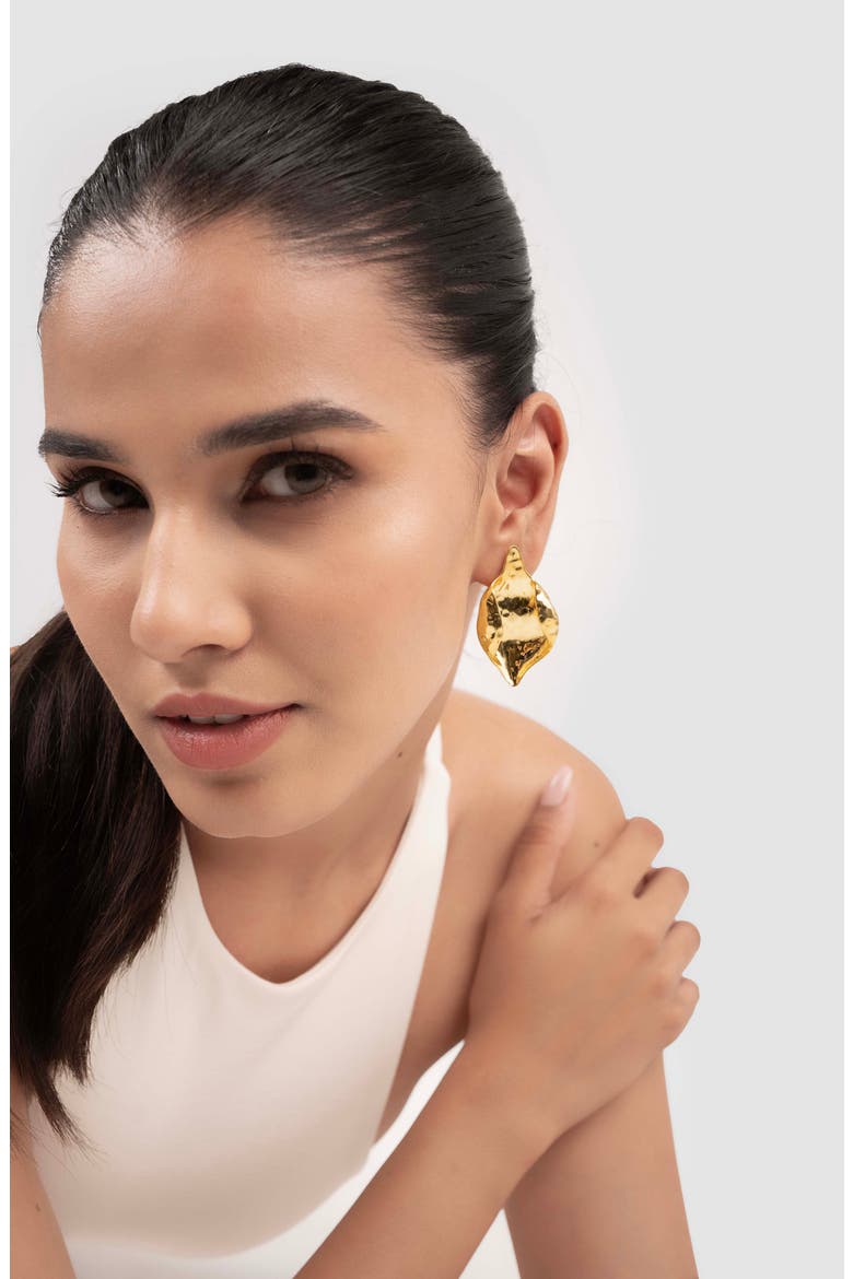 Noa Earrings, Alternate, color, 16K GOLD PLATED