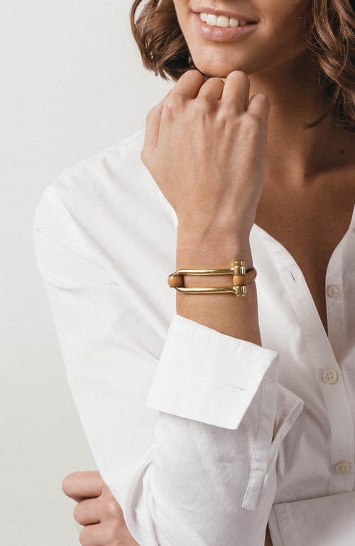Cxc Koa Shackle Bracelet In Brown